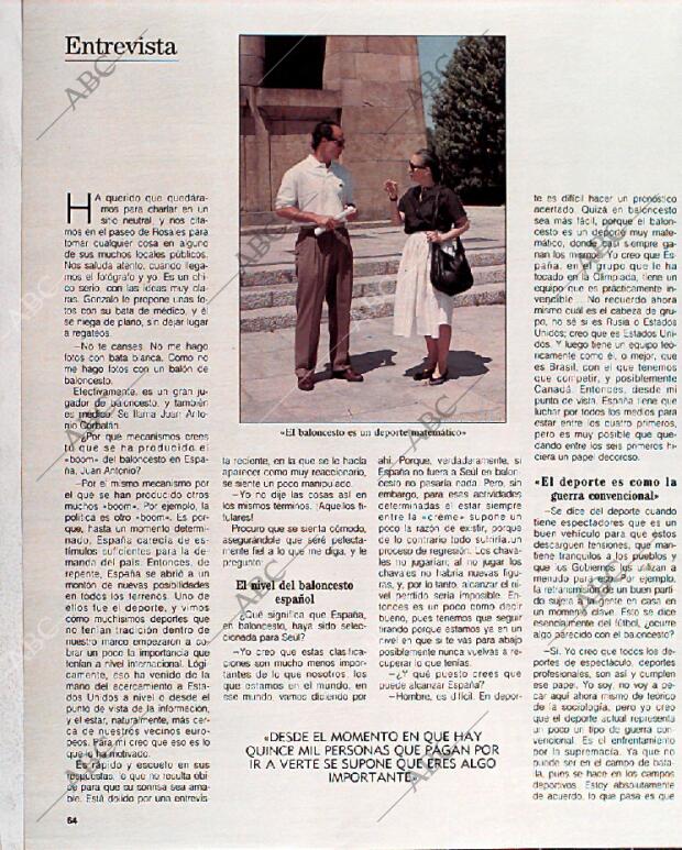 BLANCO Y NEGRO MADRID 21-08-1988 página 64