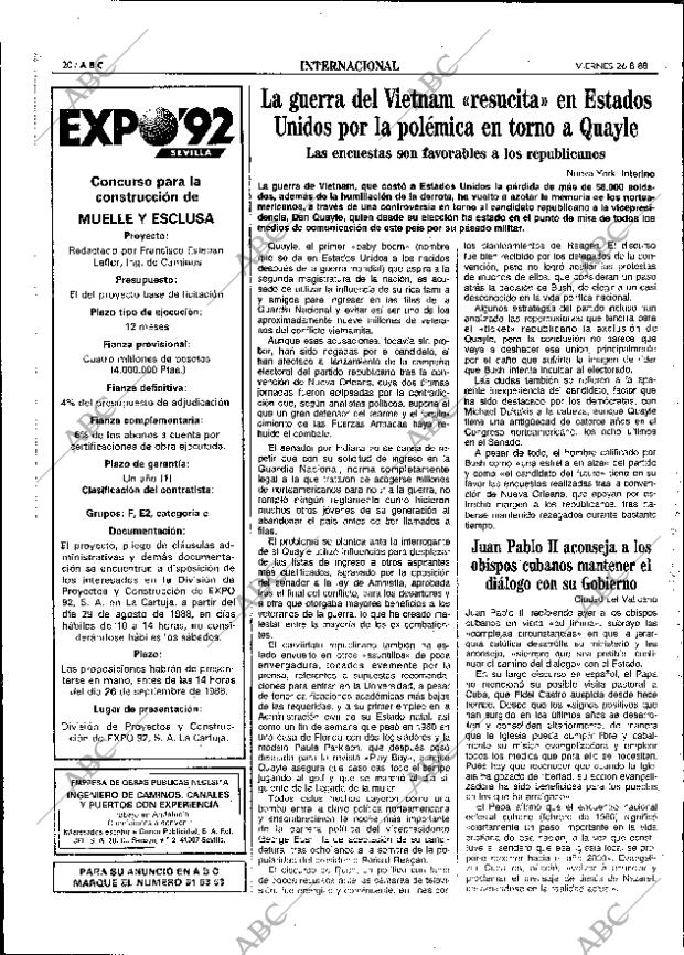 ABC SEVILLA 26-08-1988 página 20