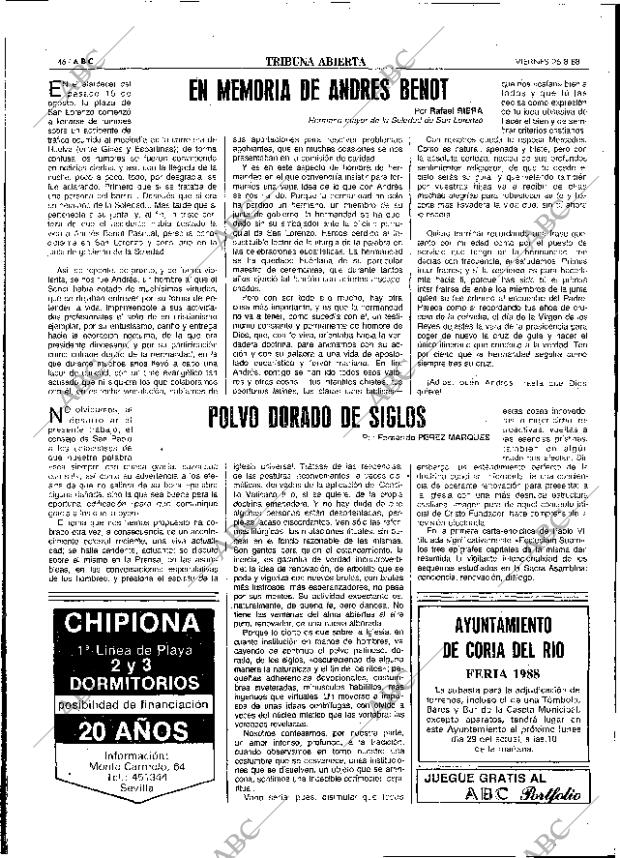 ABC SEVILLA 26-08-1988 página 46
