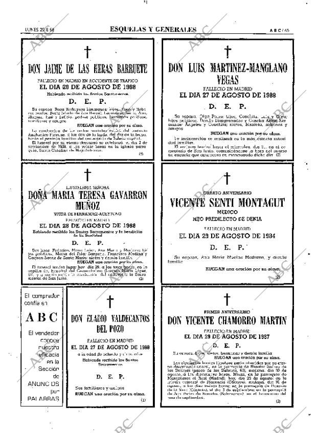 ABC MADRID 29-08-1988 página 65