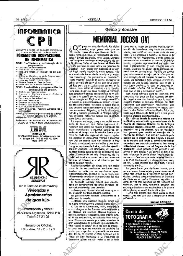 ABC SEVILLA 11-09-1988 página 50