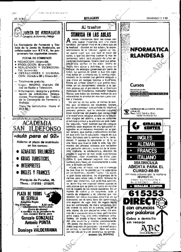 ABC SEVILLA 11-09-1988 página 60