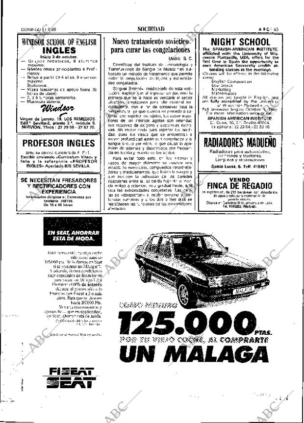 ABC SEVILLA 11-09-1988 página 65