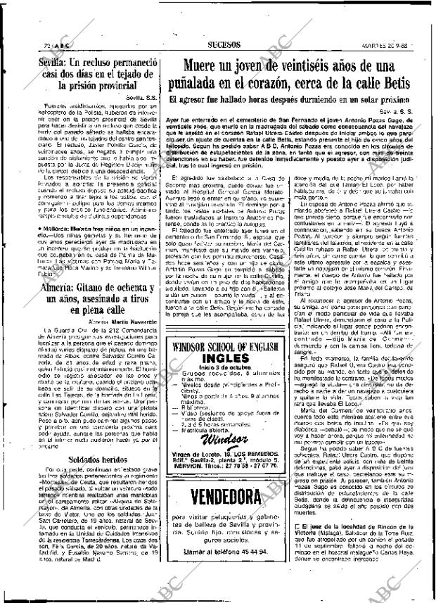 ABC SEVILLA 20-09-1988 página 72