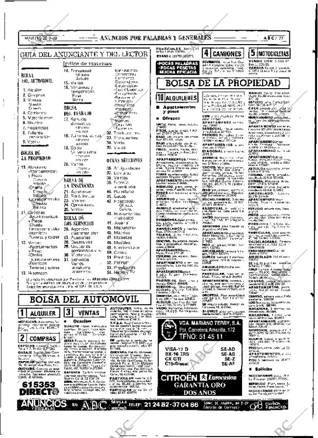 ABC SEVILLA 20-09-1988 página 77