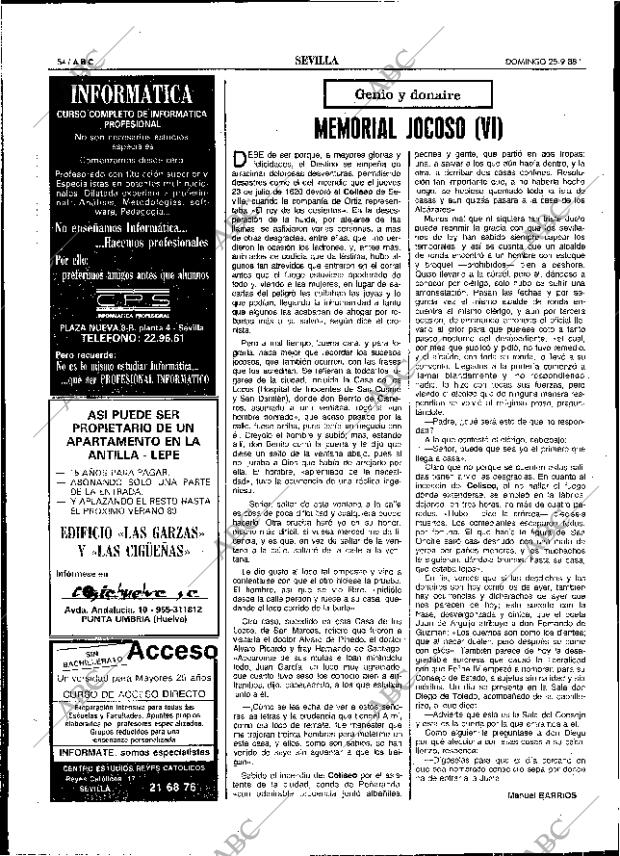 ABC SEVILLA 25-09-1988 página 54