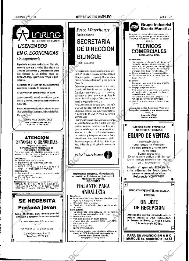 ABC SEVILLA 25-09-1988 página 77