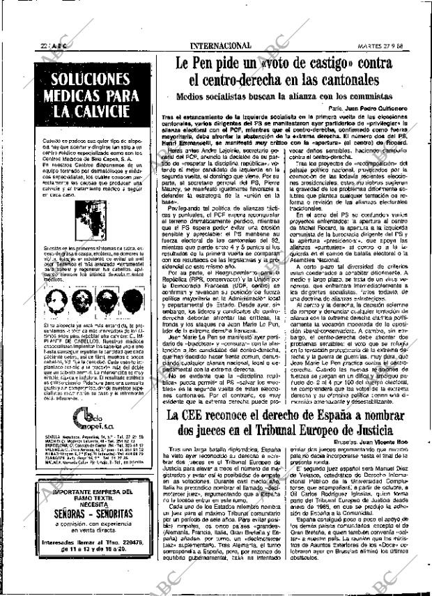 ABC SEVILLA 27-09-1988 página 22