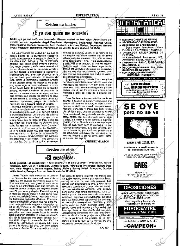 ABC SEVILLA 13-10-1988 página 73