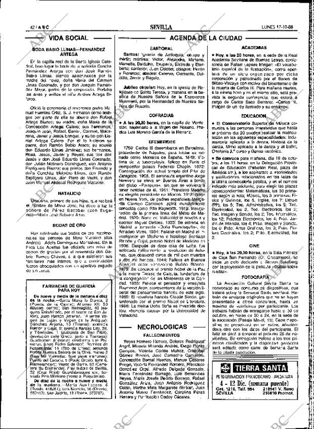 ABC SEVILLA 17-10-1988 página 42