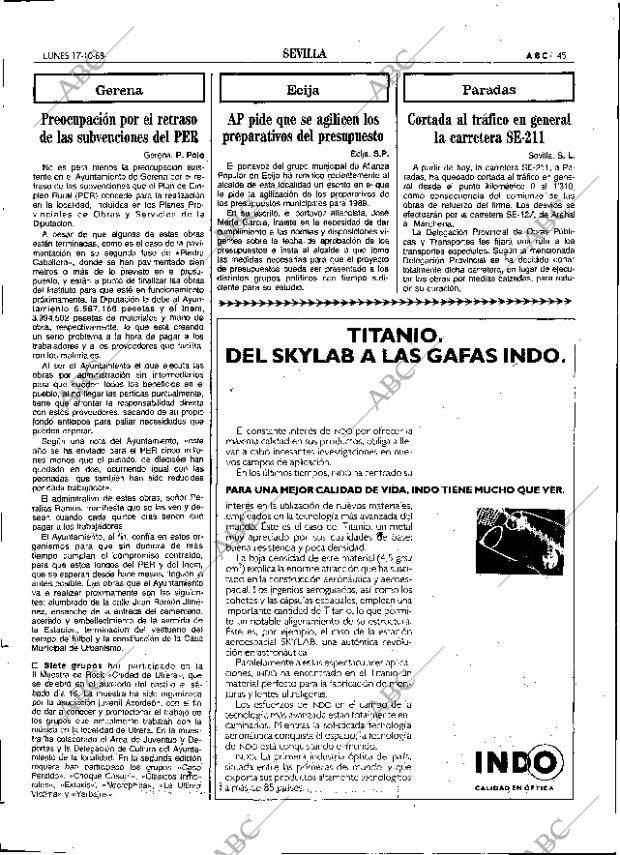 ABC SEVILLA 17-10-1988 página 45