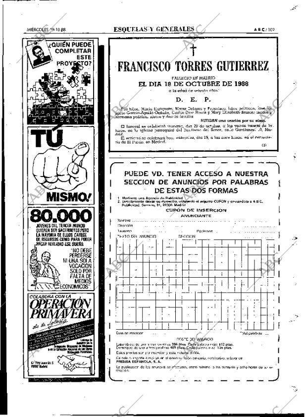 ABC MADRID 19-10-1988 página 109