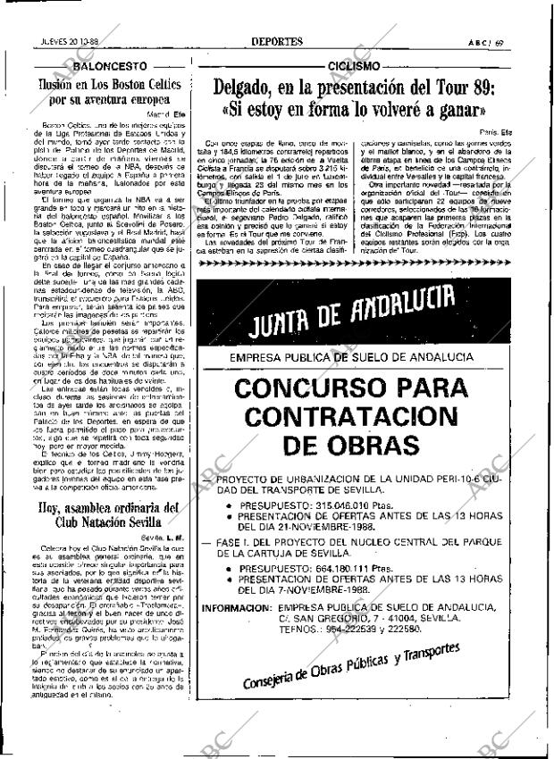 ABC SEVILLA 20-10-1988 página 69