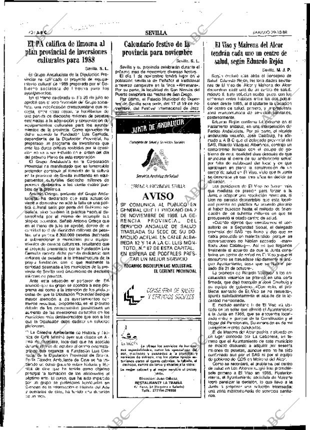 ABC SEVILLA 29-10-1988 página 40