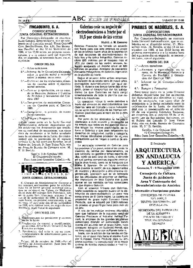 ABC SEVILLA 29-10-1988 página 62