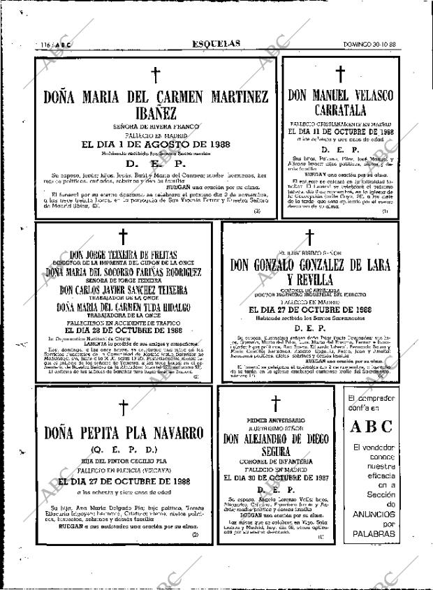 ABC MADRID 30-10-1988 página 116