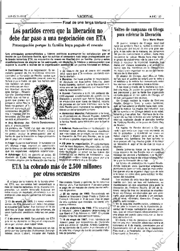 ABC SEVILLA 31-10-1988 página 23