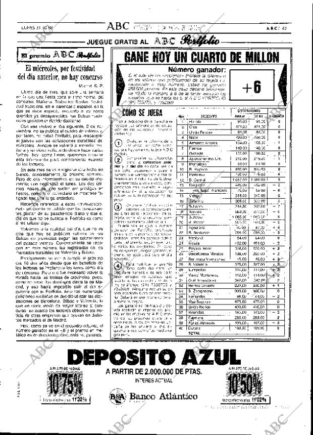 ABC SEVILLA 31-10-1988 página 43