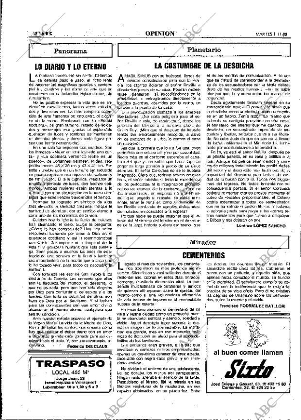 ABC MADRID 01-11-1988 página 18