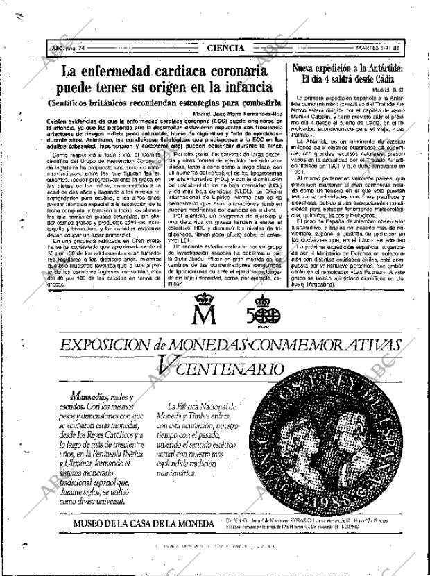 ABC MADRID 01-11-1988 página 74