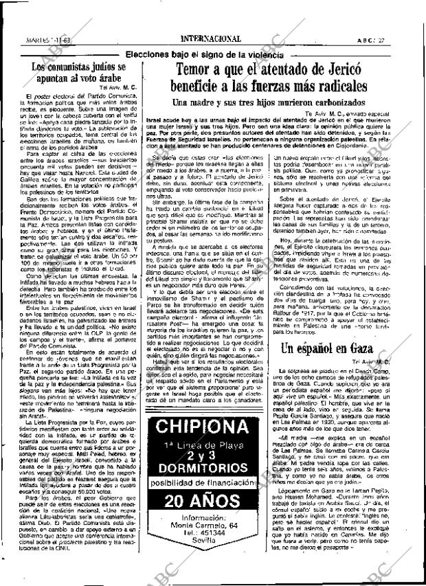 ABC SEVILLA 01-11-1988 página 27