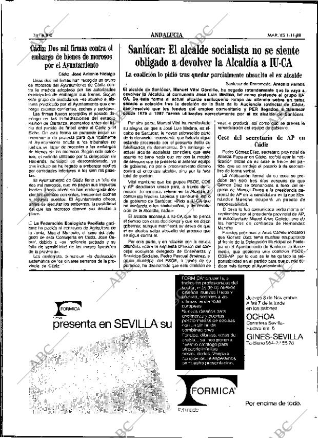 ABC SEVILLA 01-11-1988 página 34