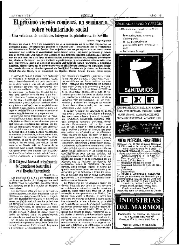 ABC SEVILLA 01-11-1988 página 43