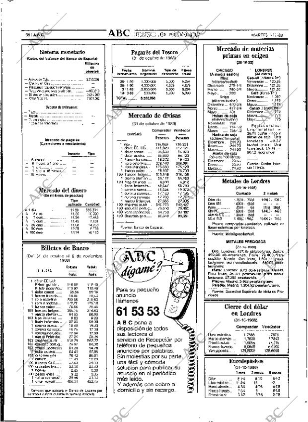 ABC SEVILLA 01-11-1988 página 58