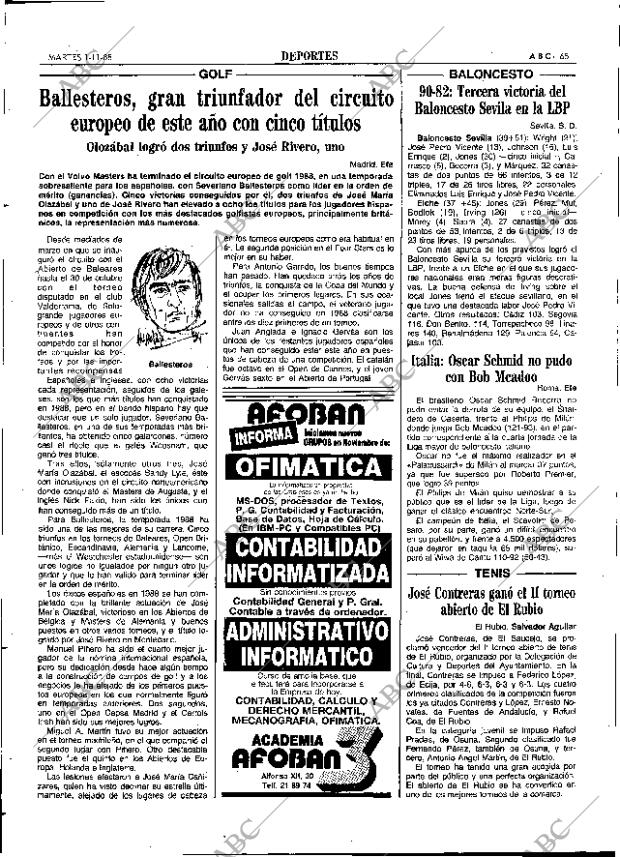ABC SEVILLA 01-11-1988 página 65