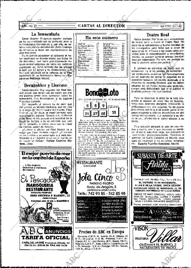 ABC MADRID 15-11-1988 página 26