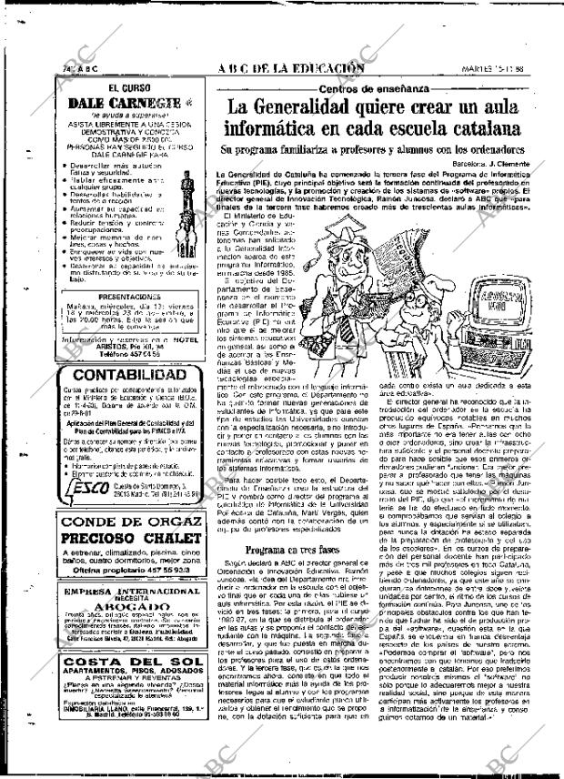 ABC MADRID 15-11-1988 página 74