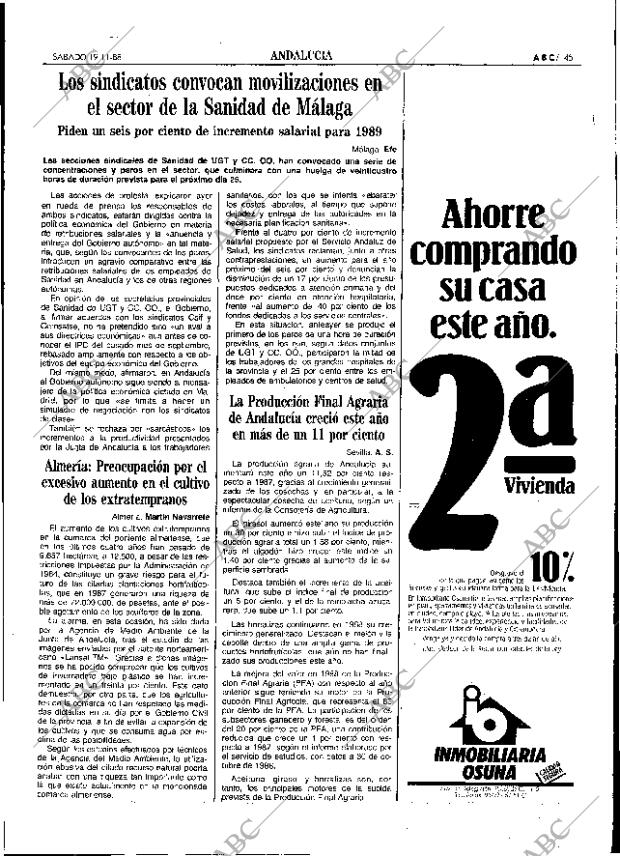 ABC SEVILLA 19-11-1988 página 45