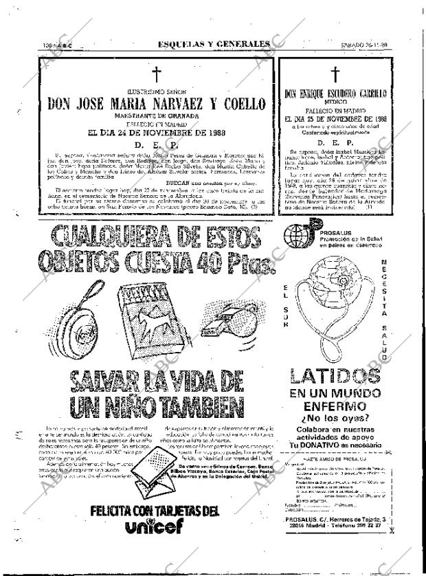 ABC MADRID 26-11-1988 página 108