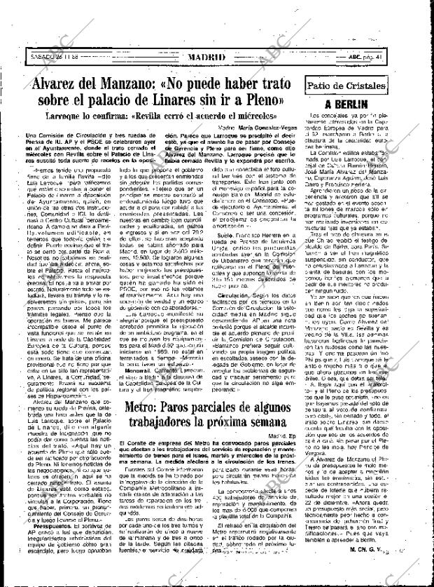 ABC MADRID 26-11-1988 página 41