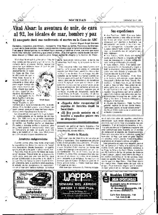 ABC MADRID 26-11-1988 página 90