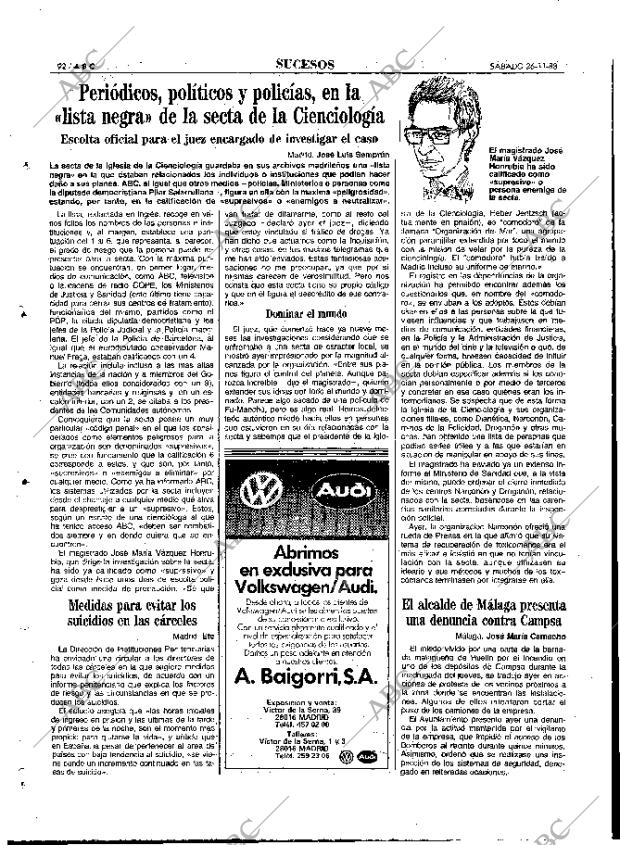 ABC MADRID 26-11-1988 página 92