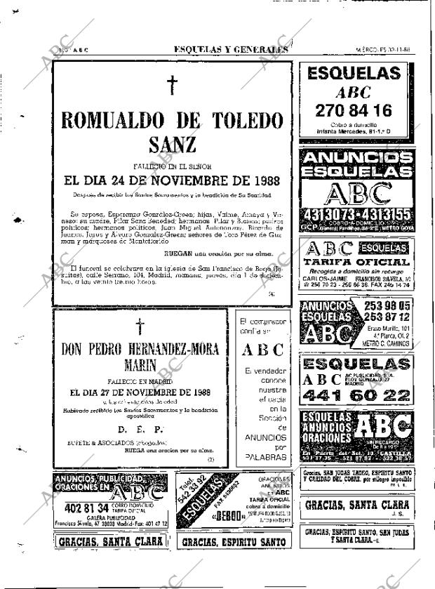 ABC MADRID 30-11-1988 página 110