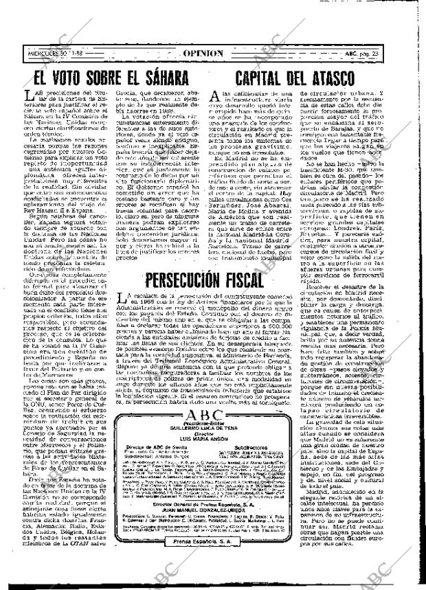 ABC MADRID 30-11-1988 página 23