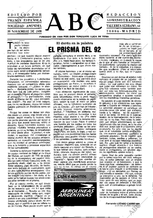 ABC MADRID 30-11-1988 página 3