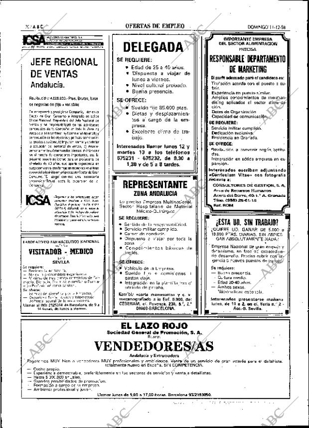 ABC SEVILLA 11-12-1988 página 70