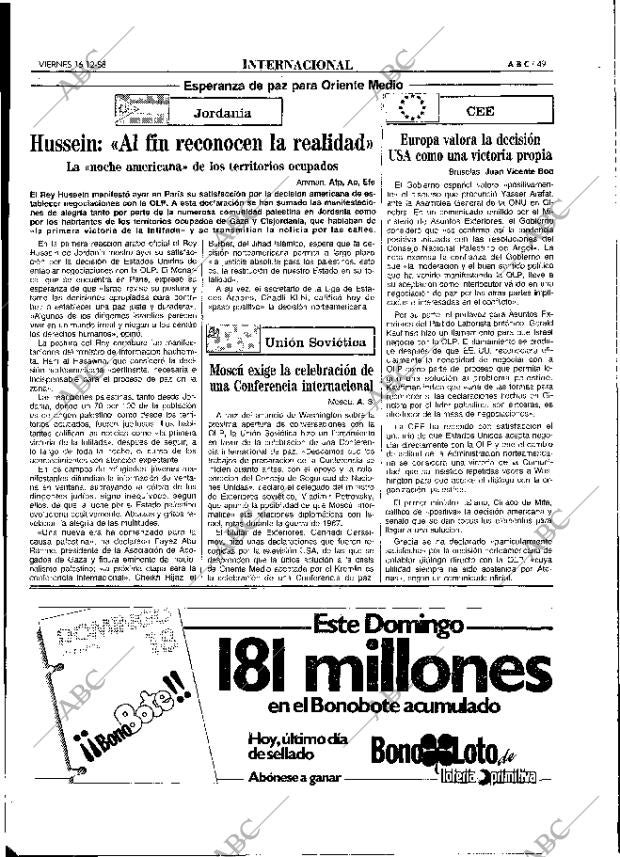 ABC MADRID 16-12-1988 página 49