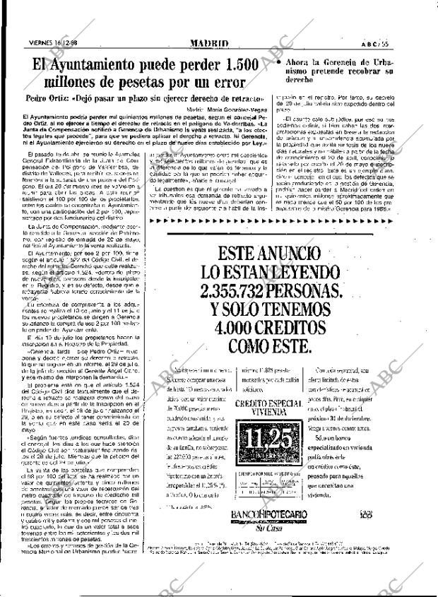 ABC MADRID 16-12-1988 página 55