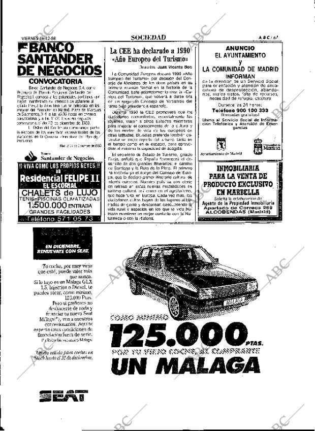 ABC MADRID 16-12-1988 página 67