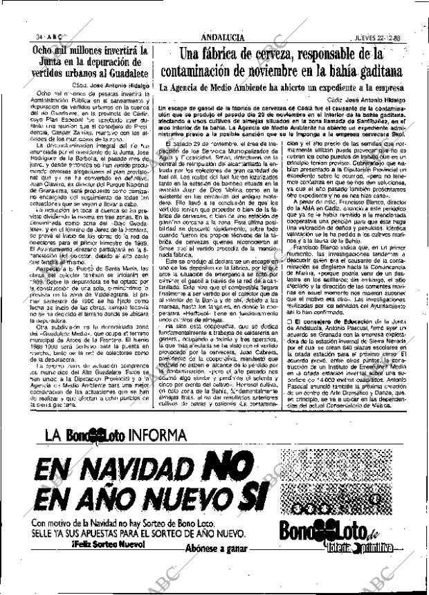 ABC SEVILLA 22-12-1988 página 34