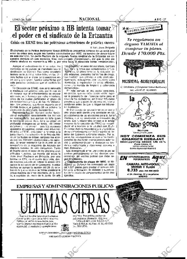 ABC MADRID 26-12-1988 página 27