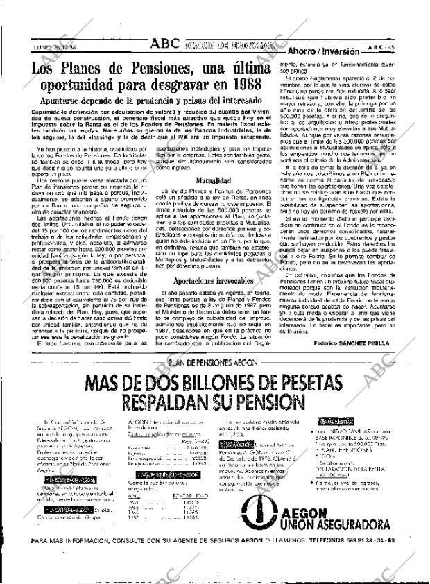 ABC MADRID 26-12-1988 página 45