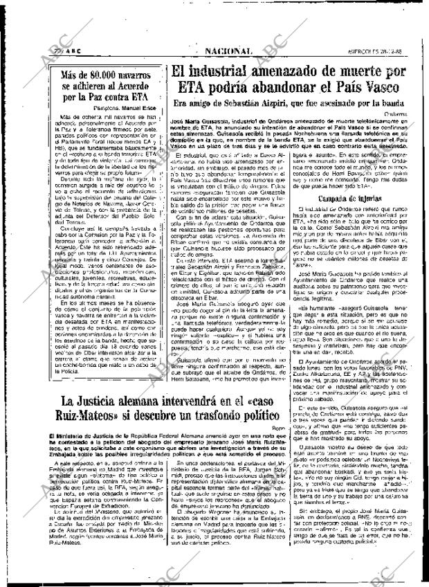 ABC MADRID 28-12-1988 página 20