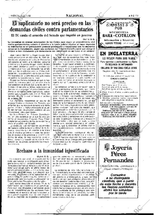 ABC MADRID 28-12-1988 página 23