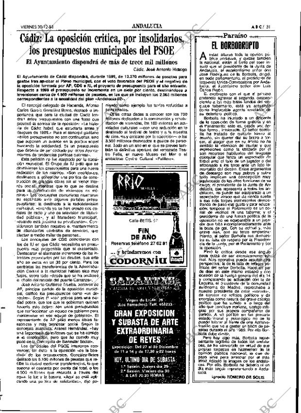 ABC SEVILLA 30-12-1988 página 31