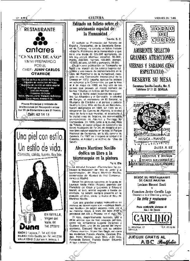 ABC SEVILLA 30-12-1988 página 42